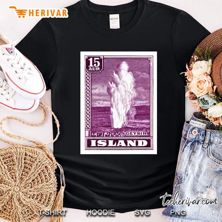 1938 Iceland Geysir Postage Stamp Classic Shirt