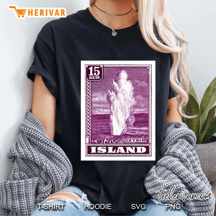 1938 Iceland Geysir Postage Stamp Classic Ladies Tee
