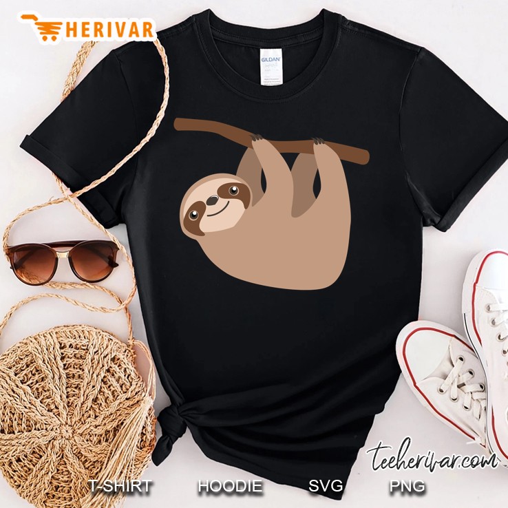 Cute Sloth On A Branch Slim Fit Shirt