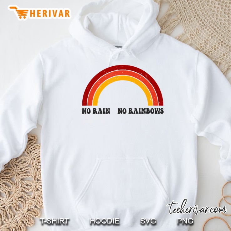 No Rain No Rainbows 70'S Retro Distressed Uplifting Quotes Mugs