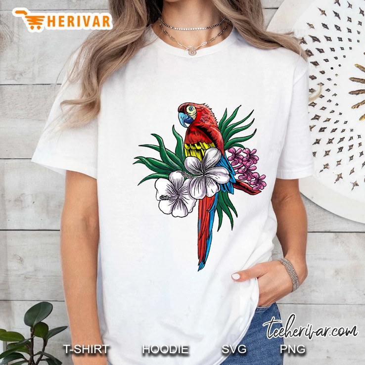Parrot Funny Tropical Bird Cool Jungle Animal Gift Idea Ladies Tee