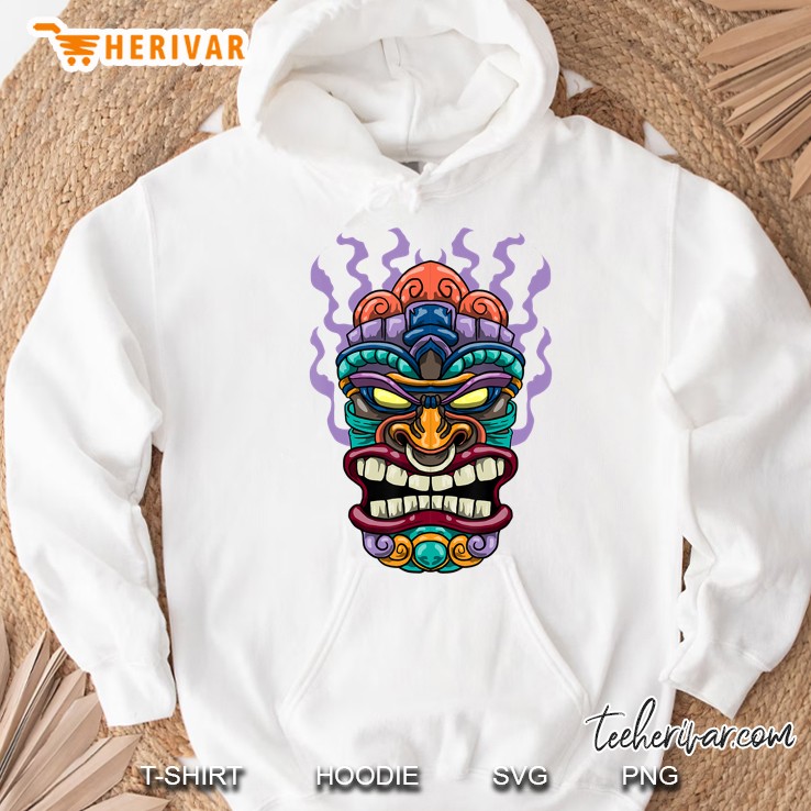 Tiki Totem Mask Hawaiian God Luau Talisman Cool Gift Idea Hoodie