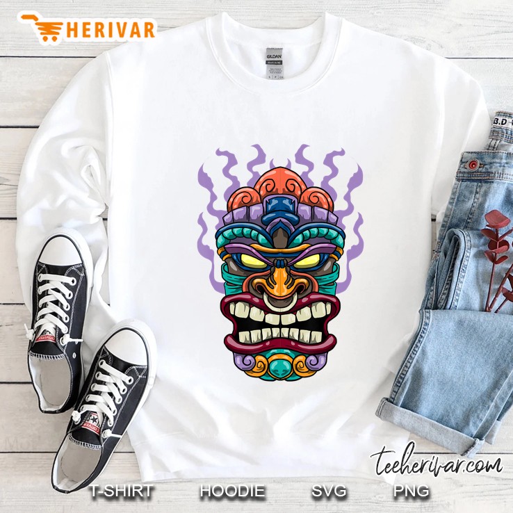 Tiki Totem Mask Hawaiian God Luau Talisman Cool Gift Idea Sweatshirt