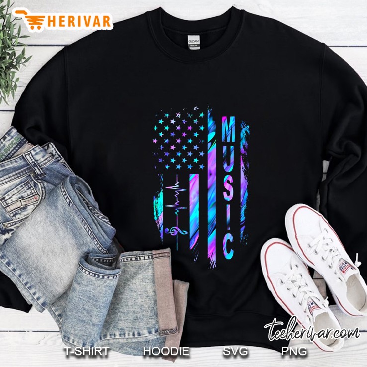 Music Purple And Blue American Flag Version Sweatshirt