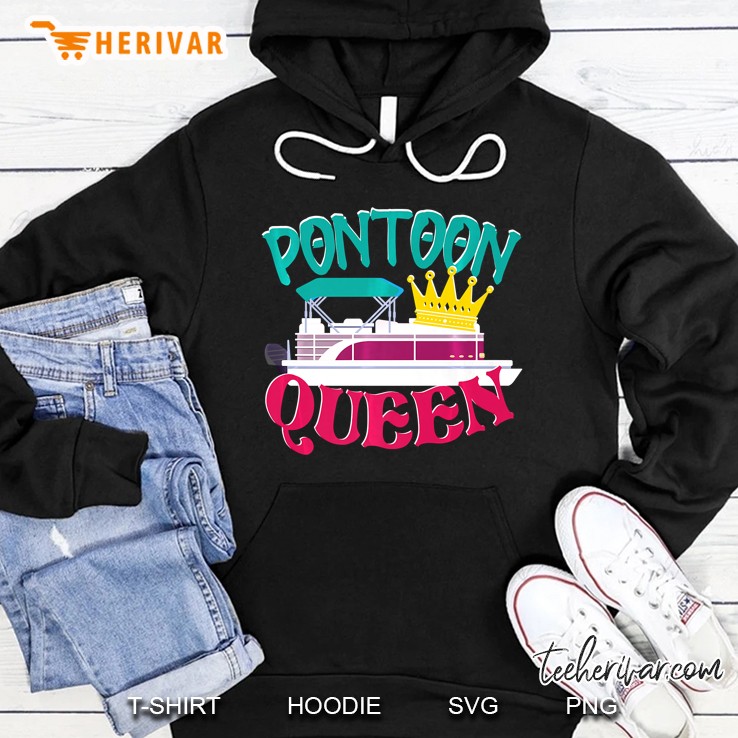 Pontoon Queen Boating Captain Hoodie