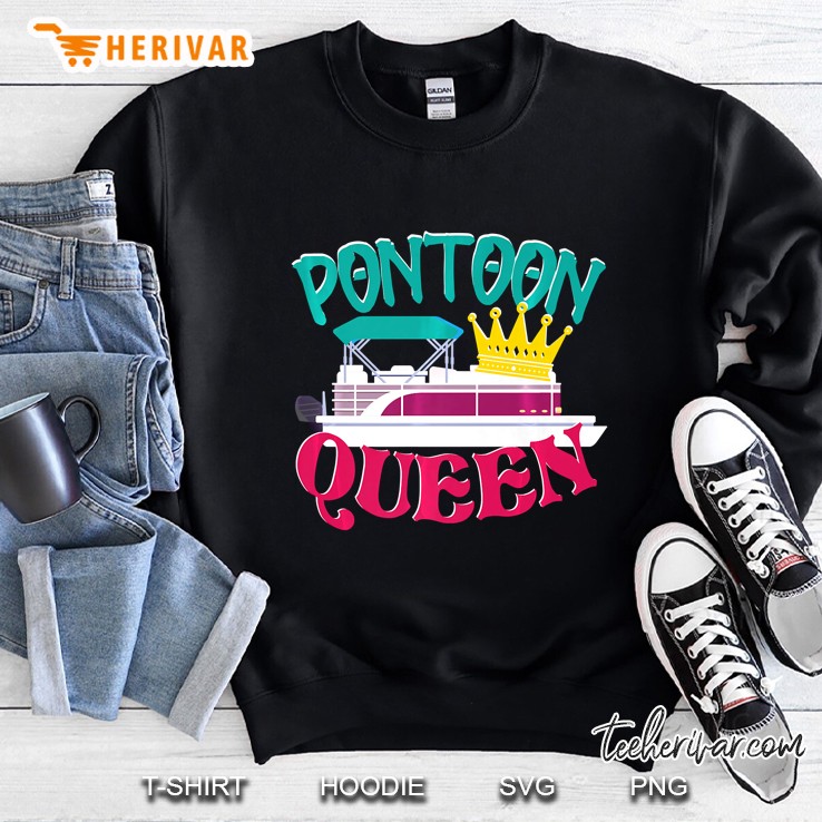 Pontoon Queen Boating Captain Sweatshirt