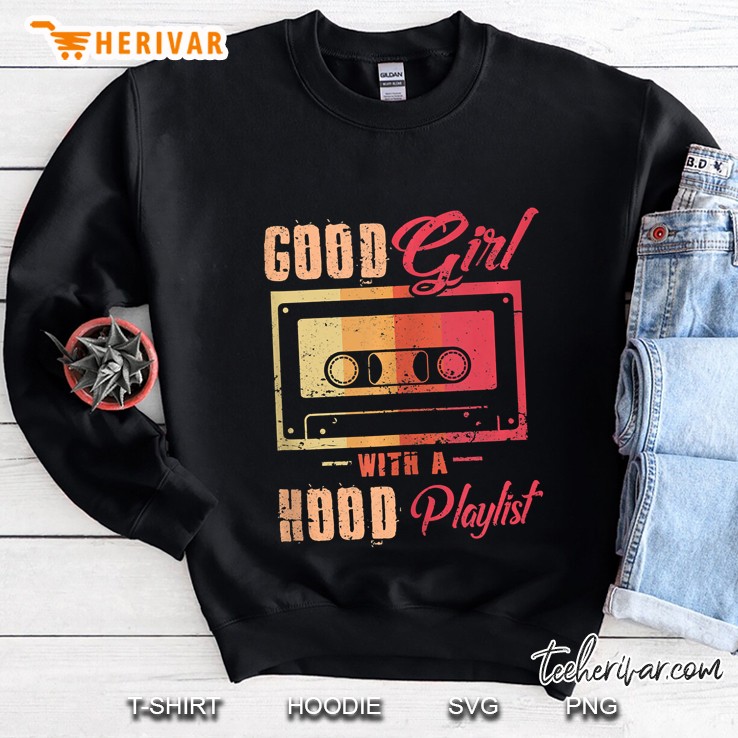 Good Girl With A Hood Playlist Funny Cassette Tape Tank Top Mugs