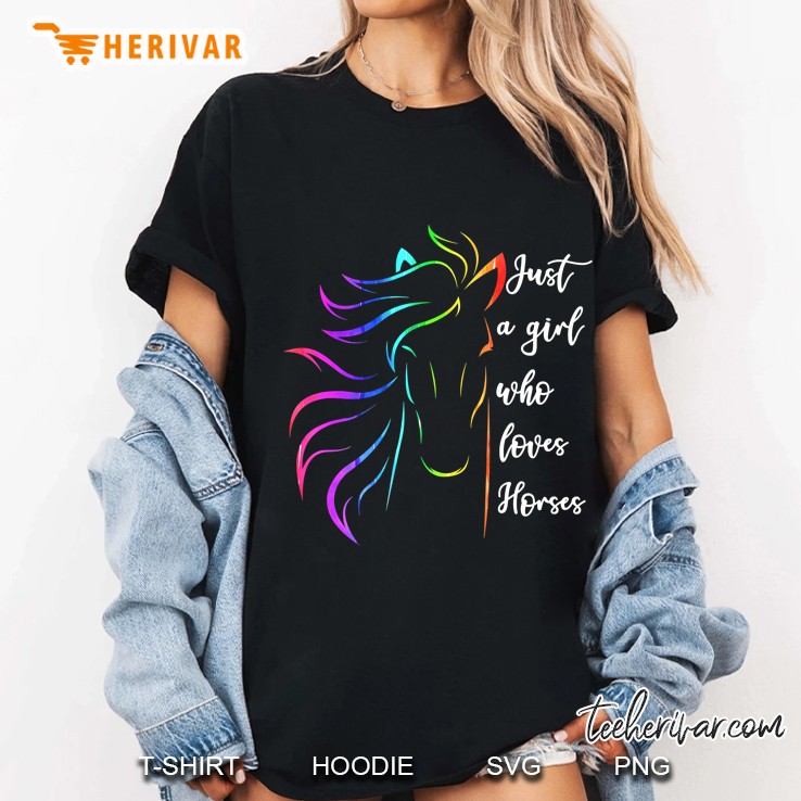 Just A Girl Who Loves Horses Horseback Riding Cute Horse Hoodie