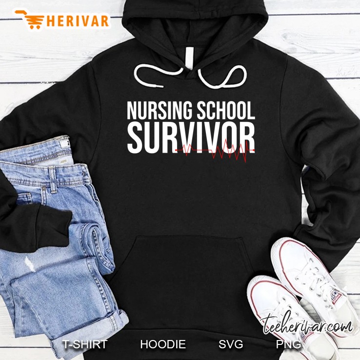 Nursing School Survivor-Gifts For Nurses-Rn Graduation Hoodie