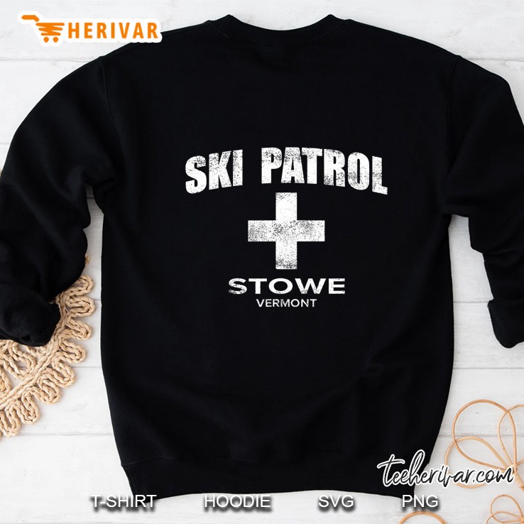 Official Stowe Vermont Vintage Style Ski Patrol Sweatshirt