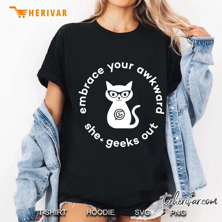 Embrace Your Awkward White Cat Ladies Tee