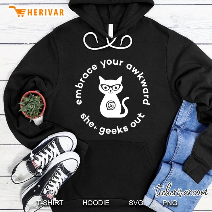 Embrace Your Awkward White Cat Hoodie