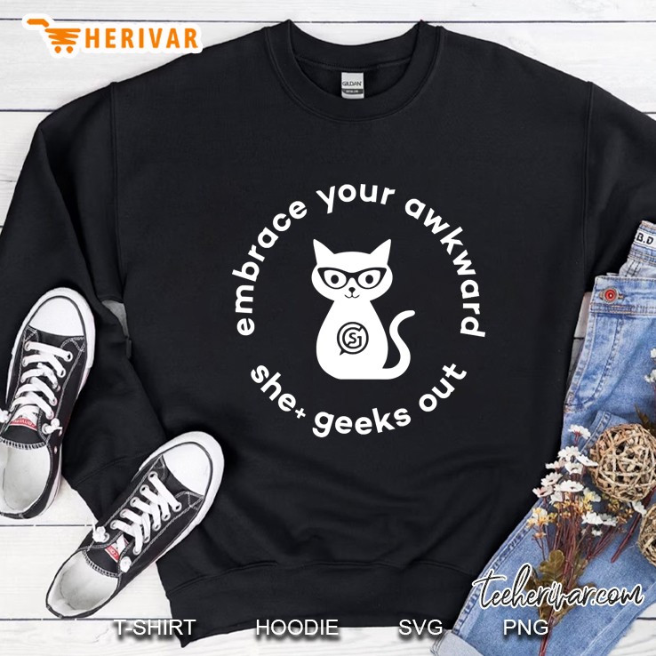 Embrace Your Awkward White Cat Sweatshirt