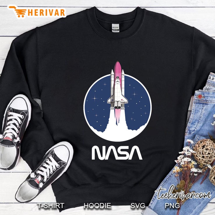 Nasa Pink Rocket White Worm Sweatshirt