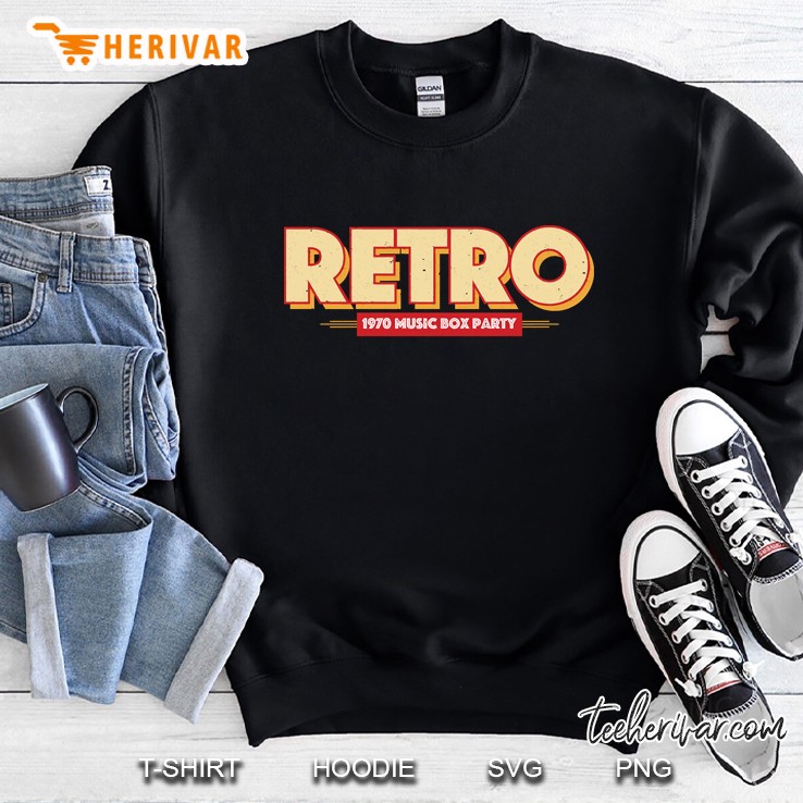 Retro 1970 Music Box Party Sweatshirt