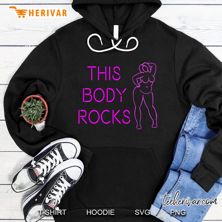 This Body Rocks Body Positive Neon Slogan Hoodie