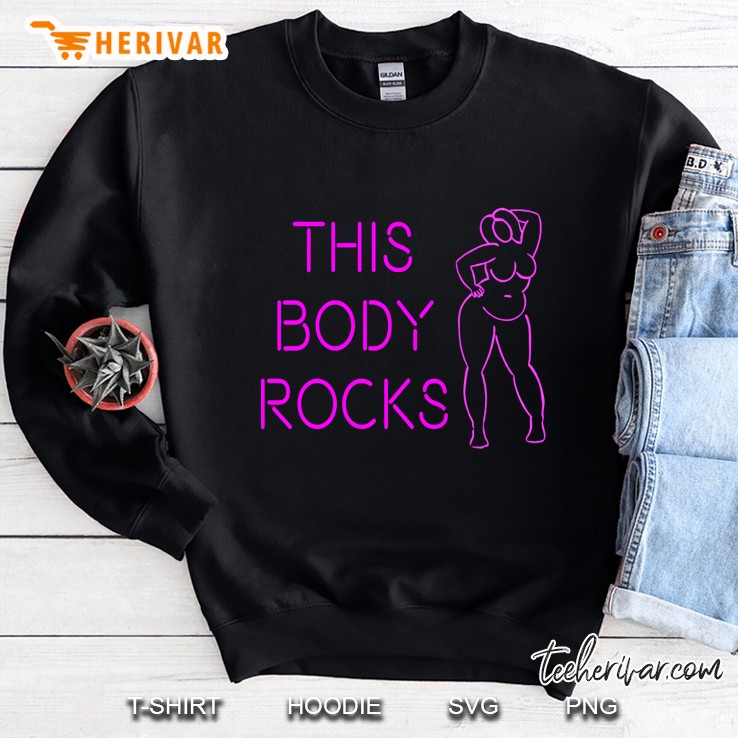 This Body Rocks Body Positive Neon Slogan Sweatshirt