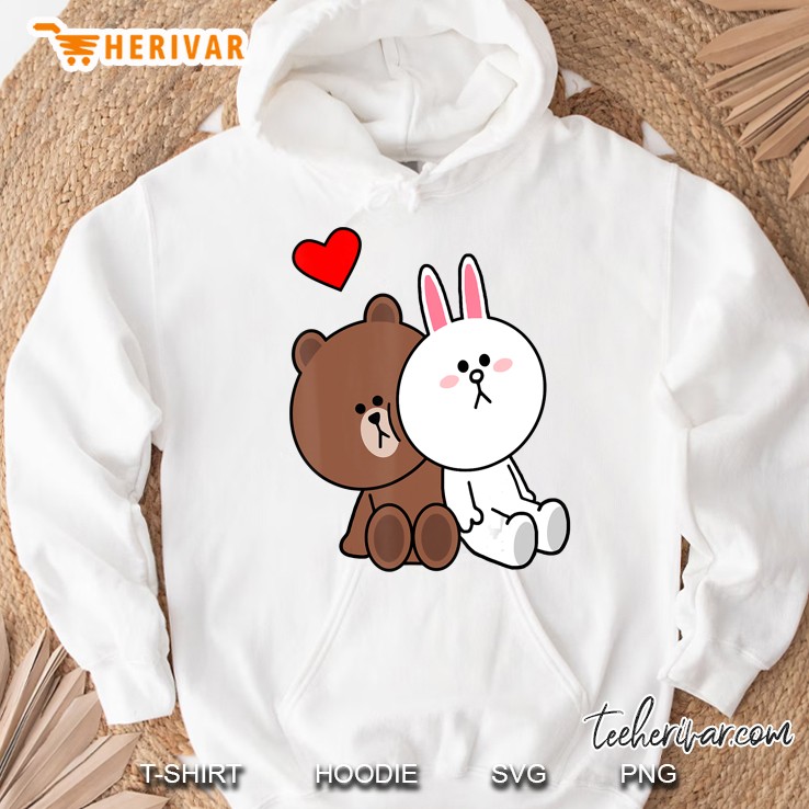 Cute Brown Bear Cony Bunny Rabbit Lean On Me Love Bears All Hoodie