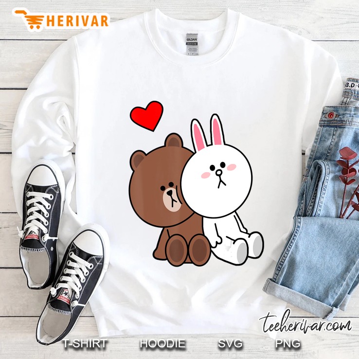Cute Brown Bear Cony Bunny Rabbit Lean On Me Love Bears All Sweatshirt