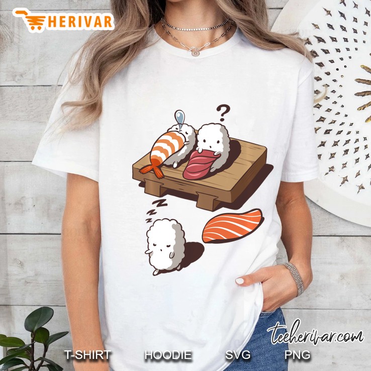 Funny Japanese Nigiri Sushi Sleepwalking Ladies Tee