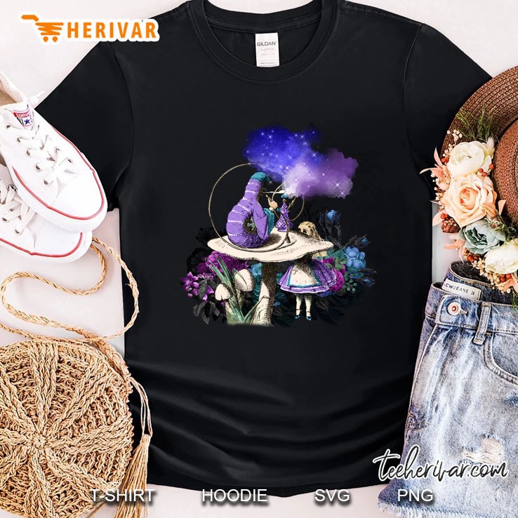 Alice Wonderland Caterpillar Flower Bouquet Pullover Shirt