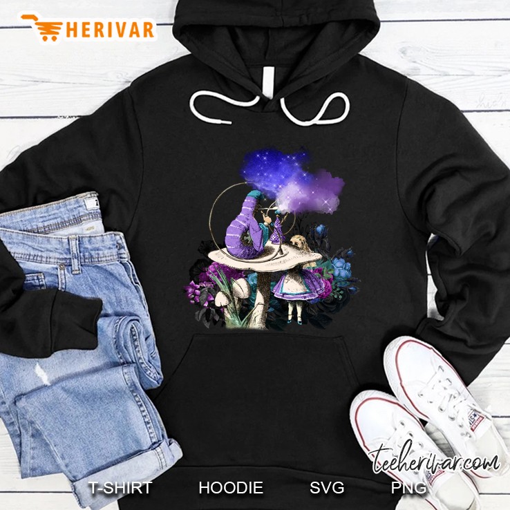 Alice Wonderland Caterpillar Flower Bouquet Pullover Hoodie