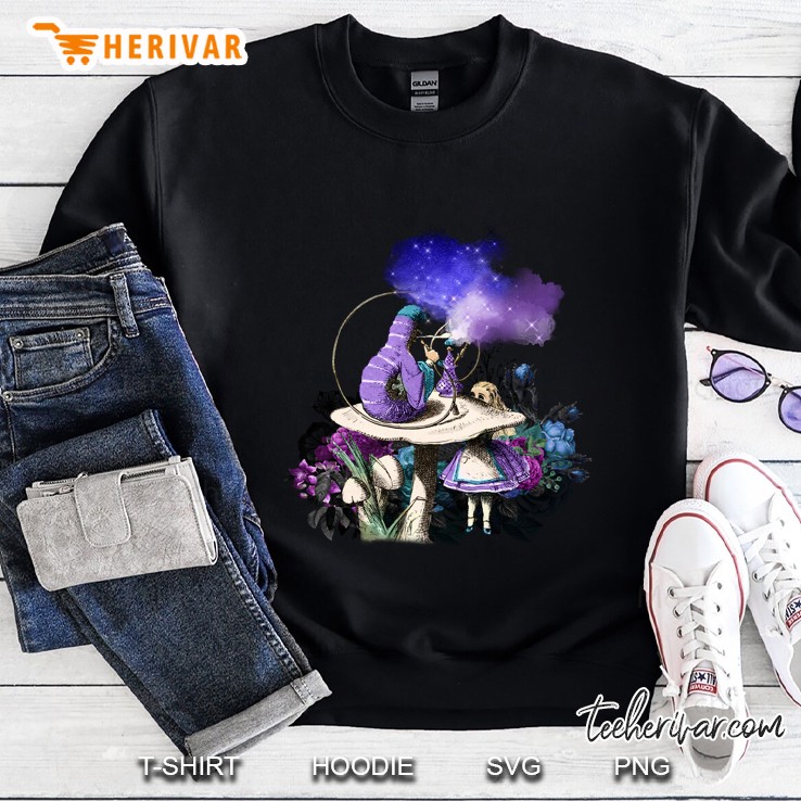 Alice Wonderland Caterpillar Flower Bouquet Pullover Sweatshirt