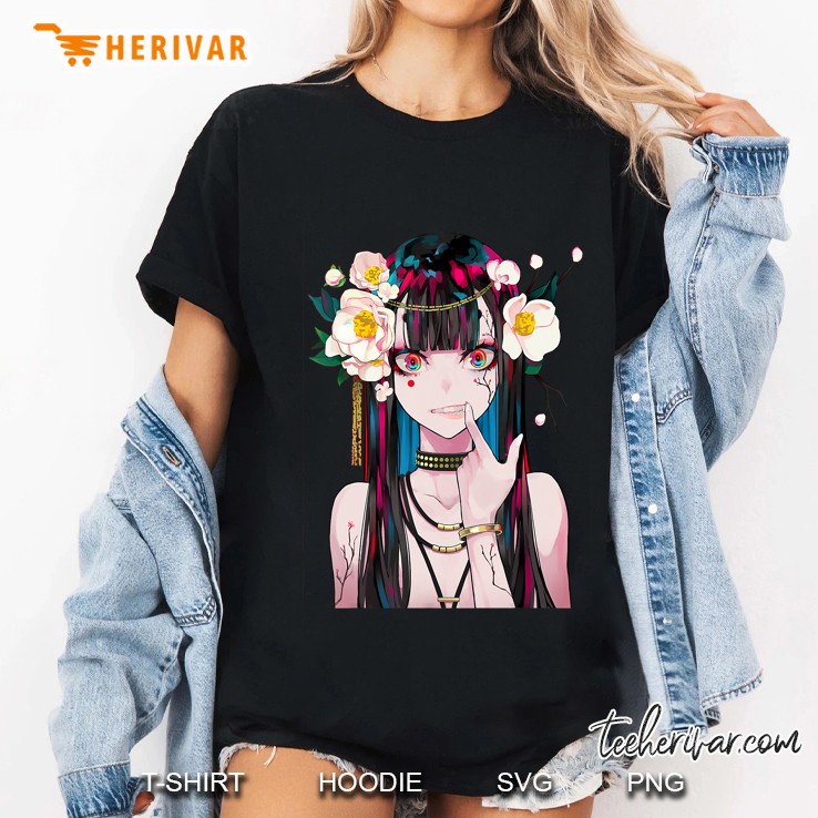 Anime Girl Shirt Japanese Aesthetic Anime Tee Otaku Gift Ladies Tee