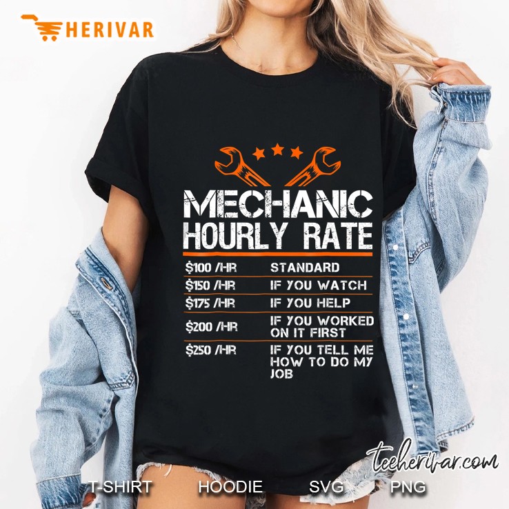 Funny Mechanic Hourly Rate Gif Labor Rates Ladies Tee