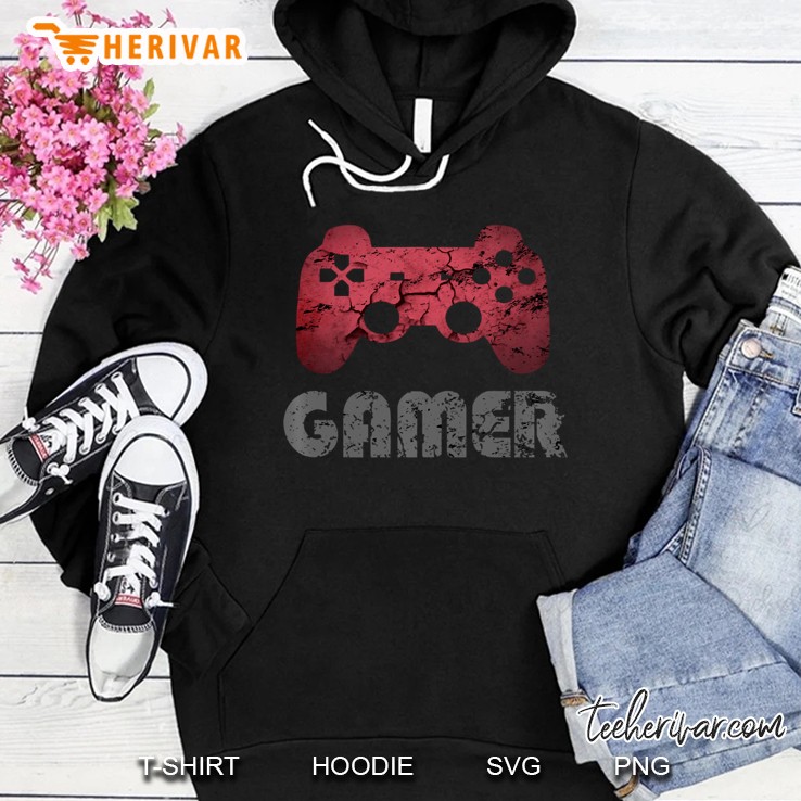 Gamer Vintage Retro Video Game Fans Gift Boys Teens Pullover Hoodie