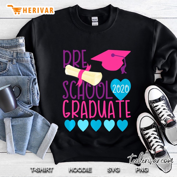 Kids Preschool Graduate 2020 Cute Gift For Preschooler Girls Premium Sweatshirt