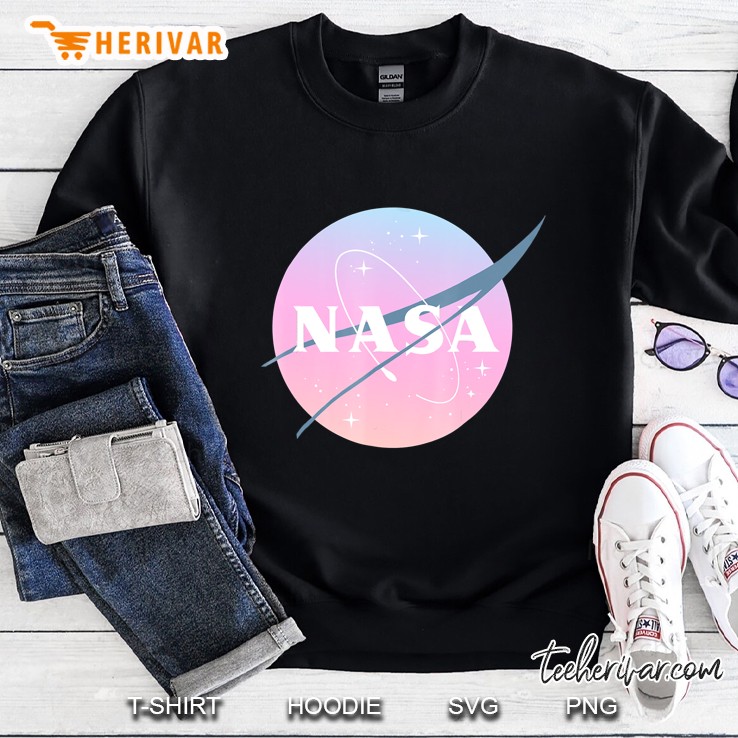 Nasa Pastel Rainbow Classic Logo Graphic Sweatshirt
