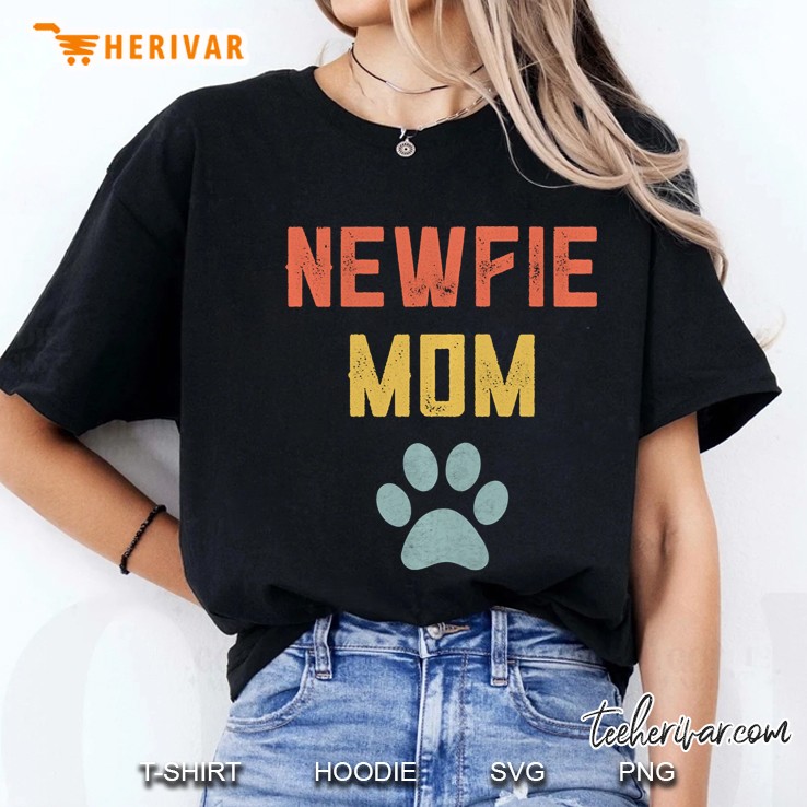 Retro Newfie Gifts Newfoundland Dog Gifts Newfie Mom Funny Pullover Ladies Tee