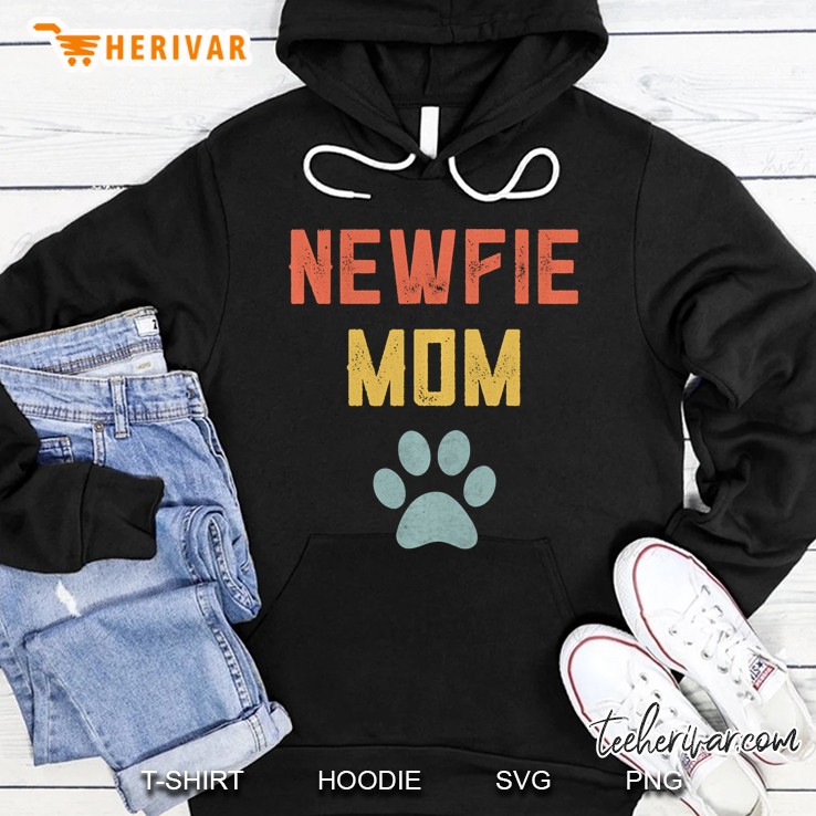 Retro Newfie Gifts Newfoundland Dog Gifts Newfie Mom Funny Pullover Hoodie