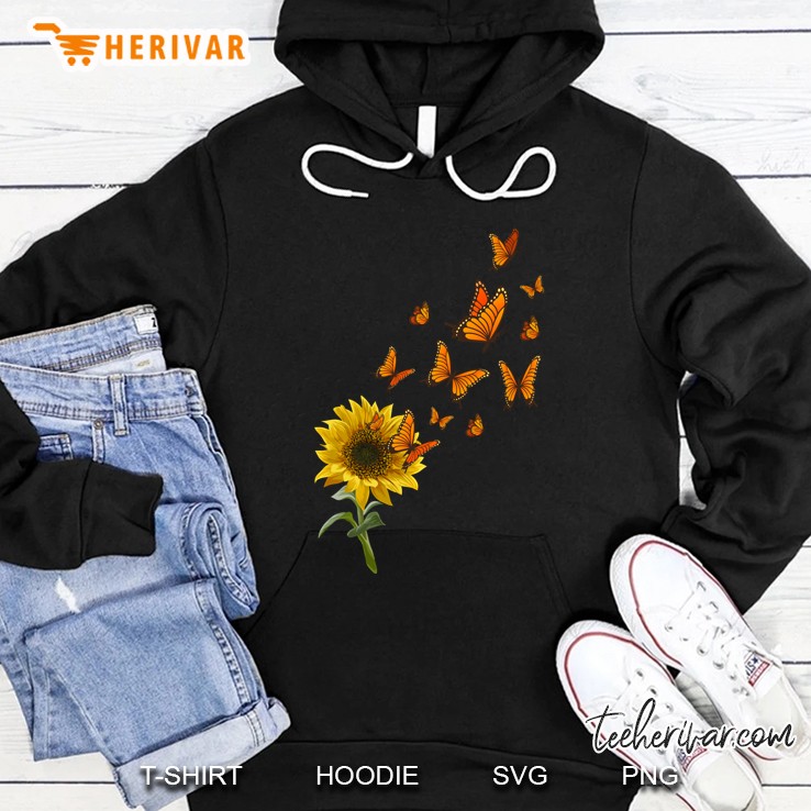 Sunflower Butterfly Dreams Monarch Butterfly Nature Lovers Pullover Mugs