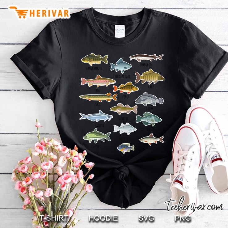 Types Of Freshwater Fish Fishing Shirt