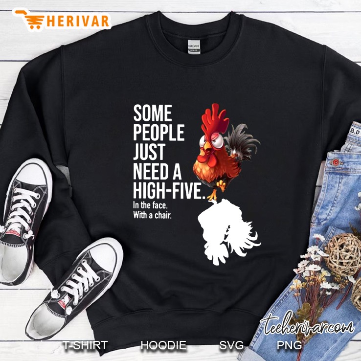 Some People Just Need A High-Five In The Face With A Chair Rooster Version Mugs