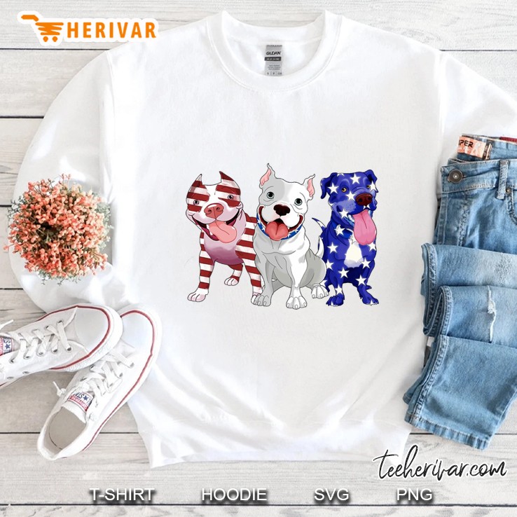 American Pit Bull Terrier American Flag Version Sweatshirt