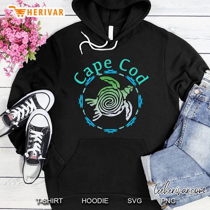 Cape Cod Design Vintage Tribal Turtle Gift Hoodie