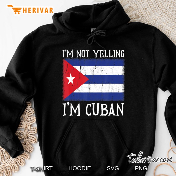 Funny I'm Not Yelling I'm Cuban Cuba Flag Gift Mugs