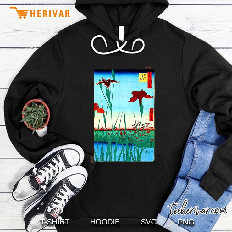 Japanese Art, Hiroshige Woodblock Art Design Tee Hoodie