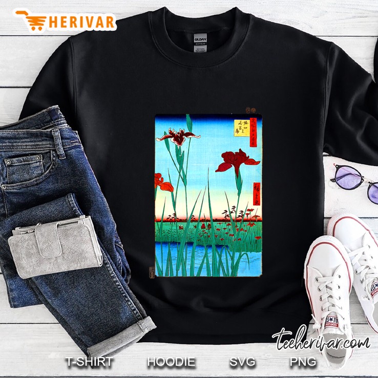 Japanese Art, Hiroshige Woodblock Art Design Tee Sweatshirt
