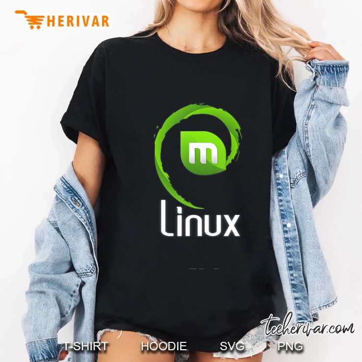 Linux Mint Lover Tagline With Logo Open Source Os Ladies Tee