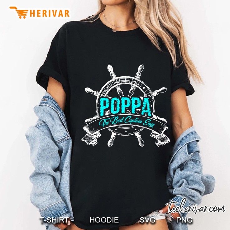 Mens Grandpa Poppa Best Captain Ever Cool Gift Ladies Tee