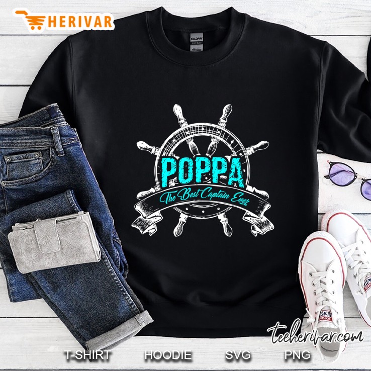 Mens Grandpa Poppa Best Captain Ever Cool Gift Sweatshirt