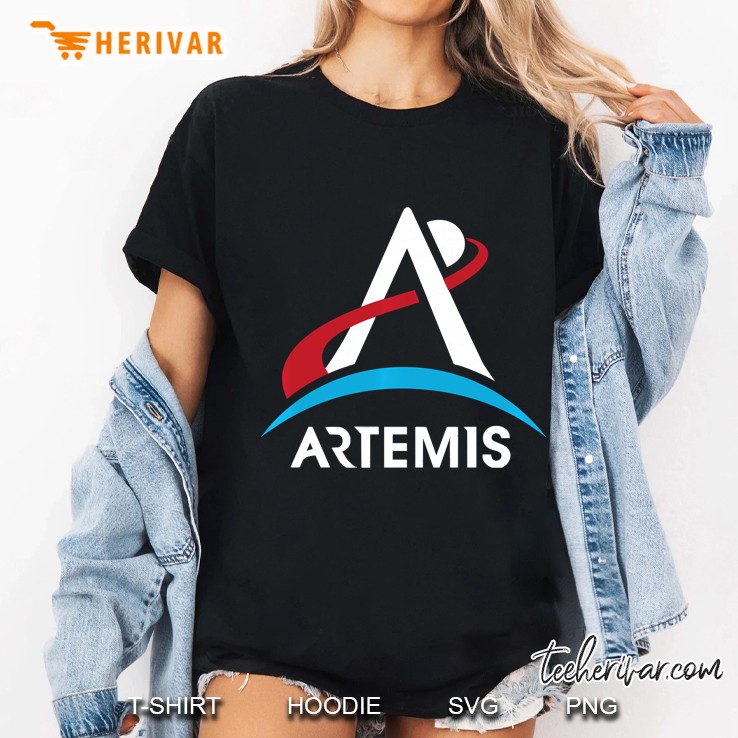 Official Nasa Artemis Program White Logo Ladies Tee