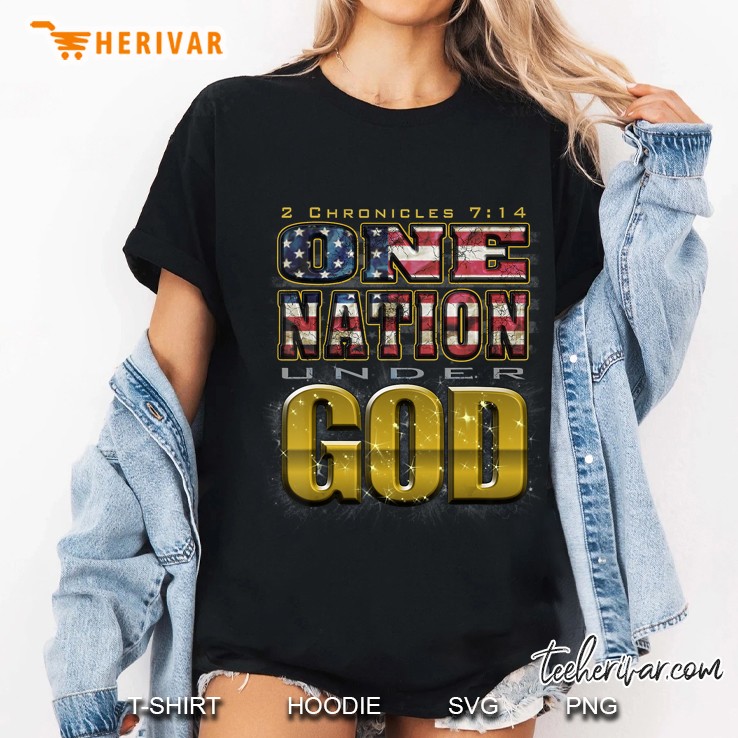 One Nation Under God - 2 Chronicles 714 Ladies Tee