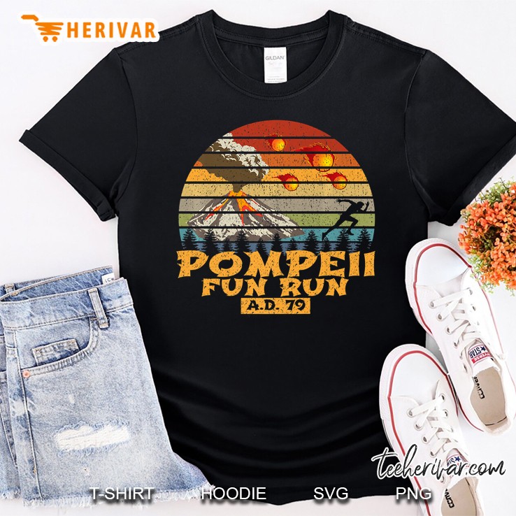 Pompeii Fun Run Ad 79 Vintage Retro Distressed Gift Premium Shirt