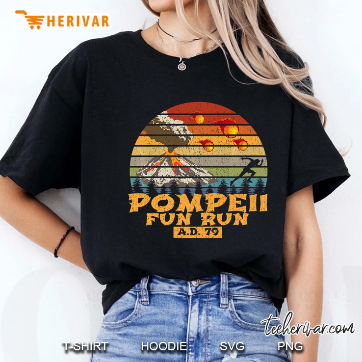 Pompeii Fun Run Ad 79 Vintage Retro Distressed Gift Premium Hoodie