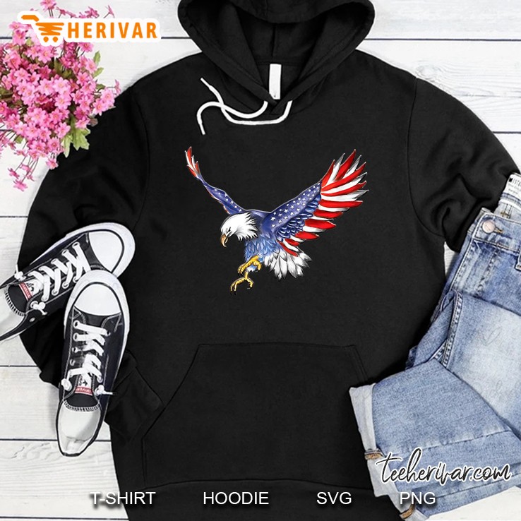 Usa Flag Bald Eagle With American Flag Tank Top Hoodie